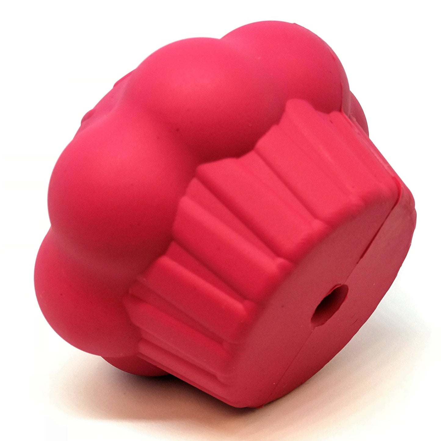 Cupcake Durable Rubber Chew Toy & Treat Dispenser - Red