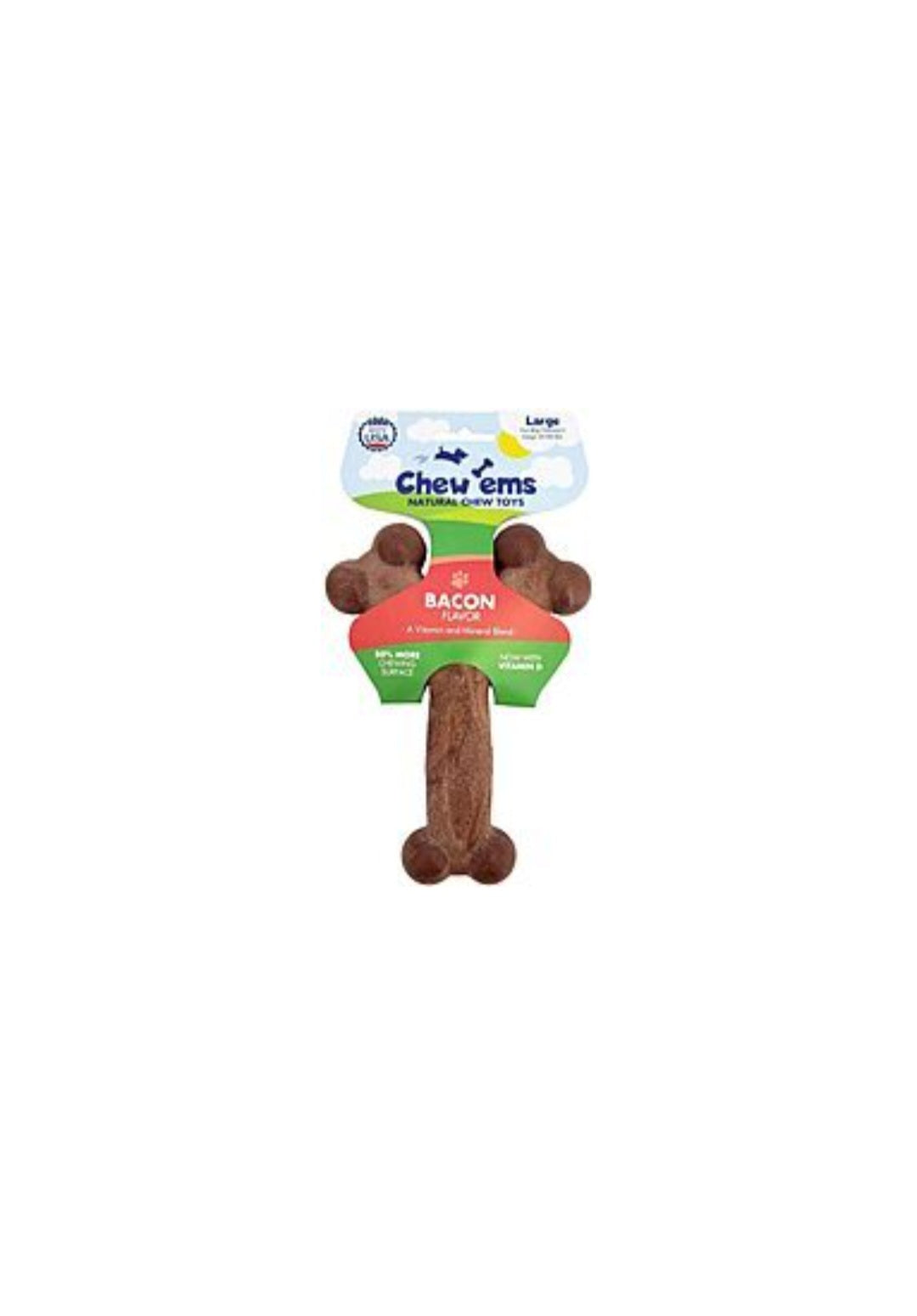 Chew 'Ems natural chew toy - small - bacon