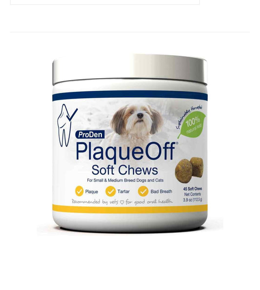 Plaque Off Soft Chews small/med breed (45 count)